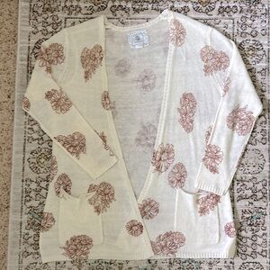 Element Women’s lightweight cardigan sweater with floral print size M